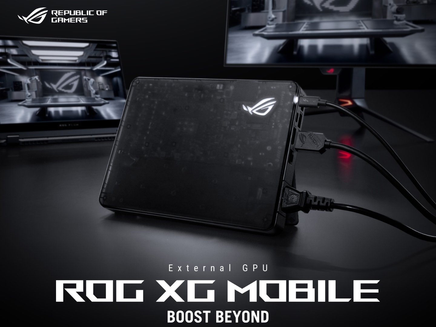 ASUS ROG XG Mobile external Thunderbolt 5 GPU enclosure with RTX 5090