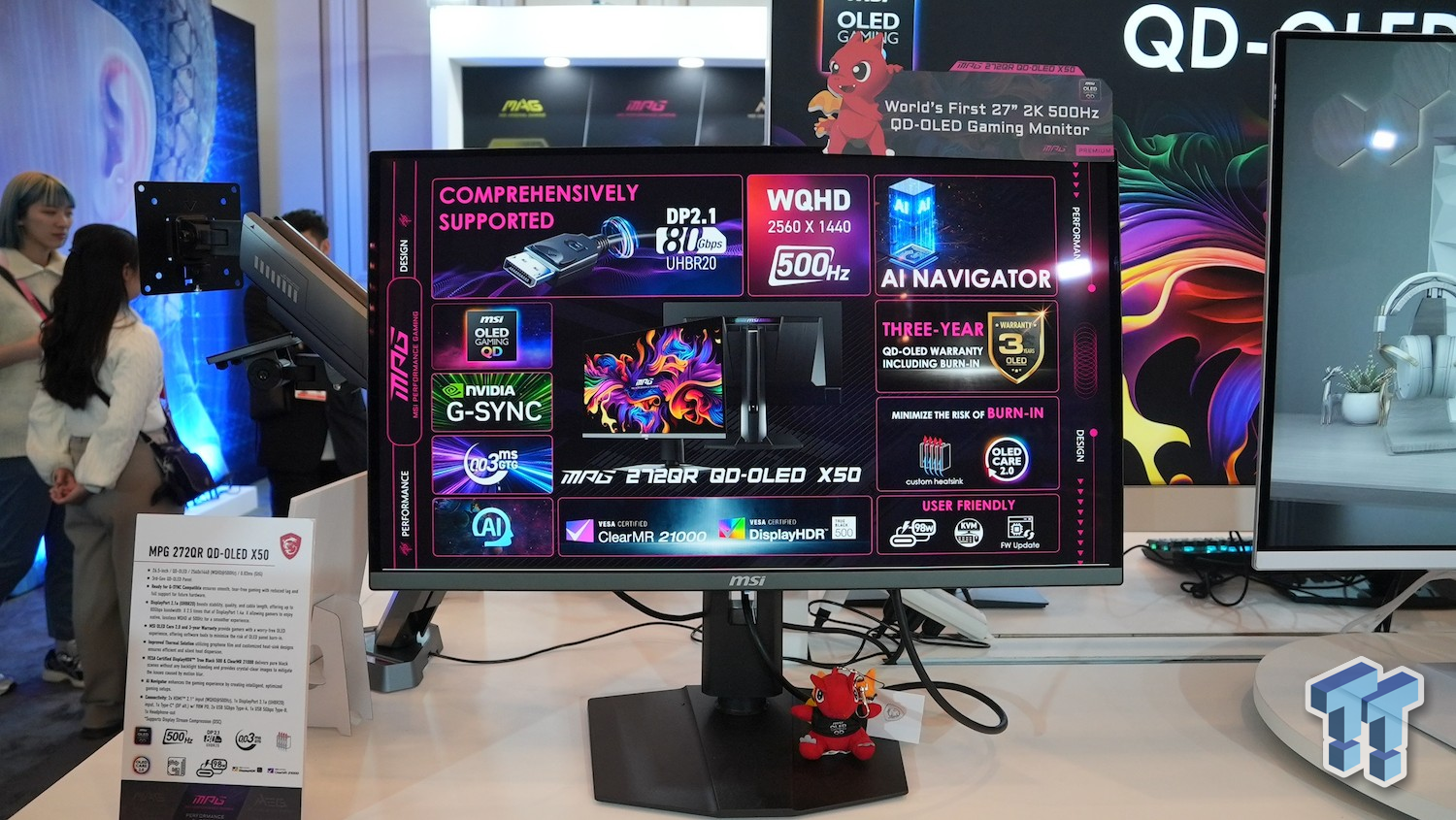 MSI ゲーミングモニター 世界初のQD-OLED搭載27インチ4K/240Hzや27インチWQHD/500Hzモデルなど