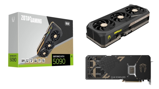 The new ZOTAC GAMING GeForce RTX 5090 SOLID GPU.