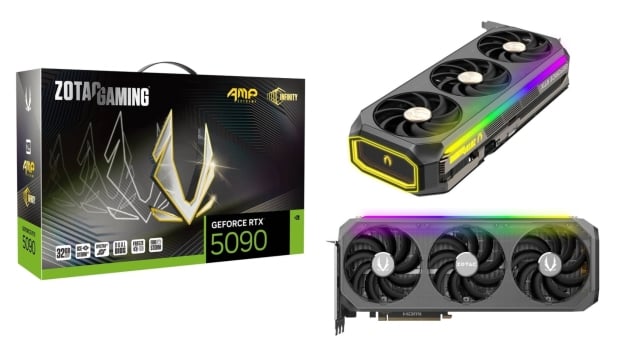 ZOTAC GAMING GeForce RTX 5090 AMP Extreme INFINITY GPU.