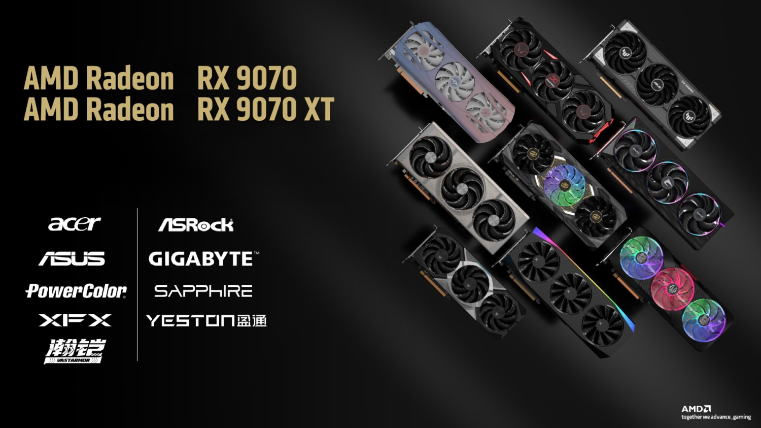 AMD's official benchmarks for the Radeon RX 9070 XT and RX 9070 across 30+ games