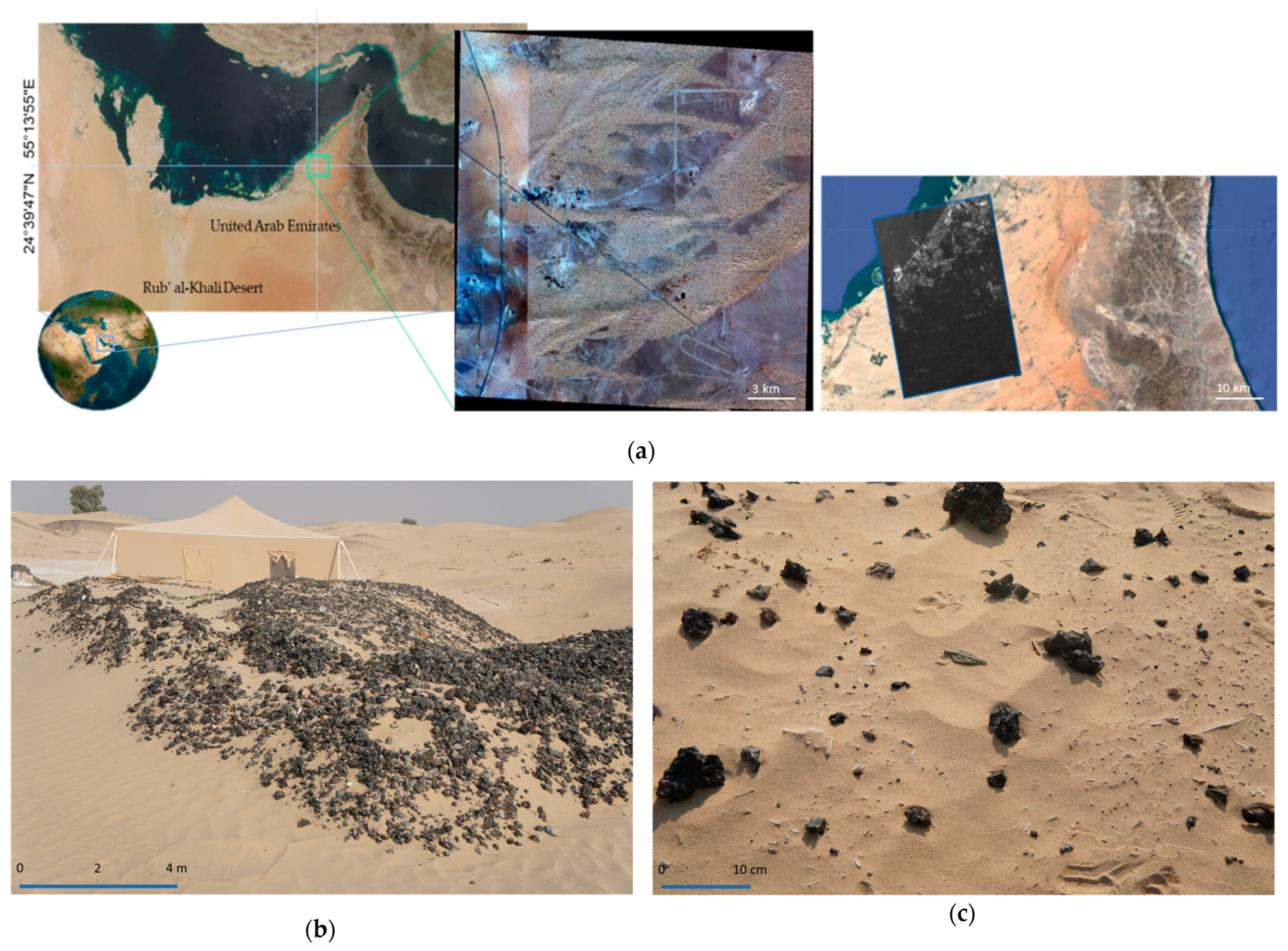 TweakTown Enlarged Image - Satellite imagery and excavation findings from the Saruq Al-Hadid archaeological site in Dubai (Credit: <a href=