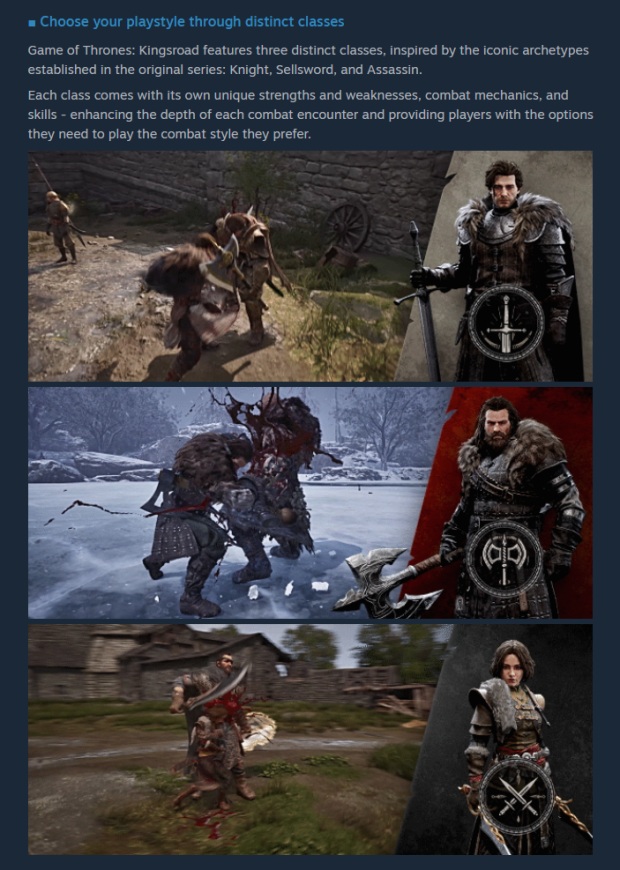 Game of Thrones Kingsroad online co-op action RPG coming to Steam early access for $25 2