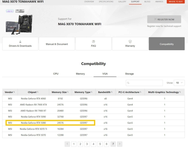 MSI teases upgraded GeForce RTX 5080 with 24GB of GDDR7, up from 16GB on regular RTX 5080