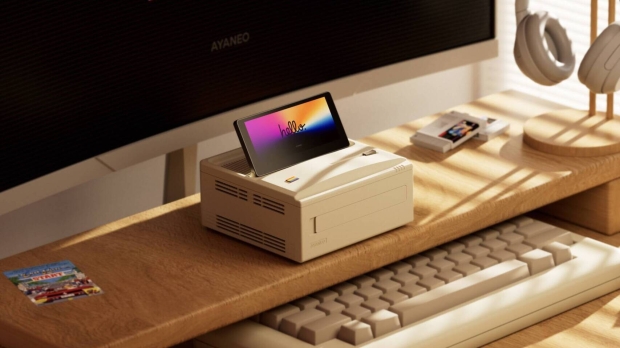 AYANEO updates cute little AM01S Retro Mini-PC with built-in touchscreen, AMD Strix Point APU