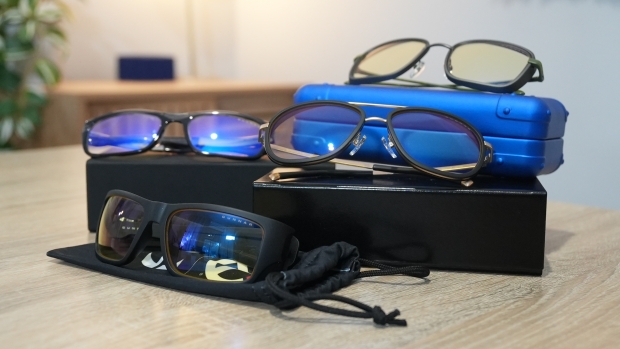 GUNNARS collection: Overwatch, Tahoe, Dume Gold blue light glasses showcase 02251