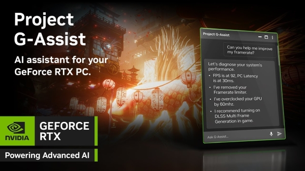 Here's everything Project G-Assist, NVIDIA's new AI assistant for GeForce RTX gamers, can do