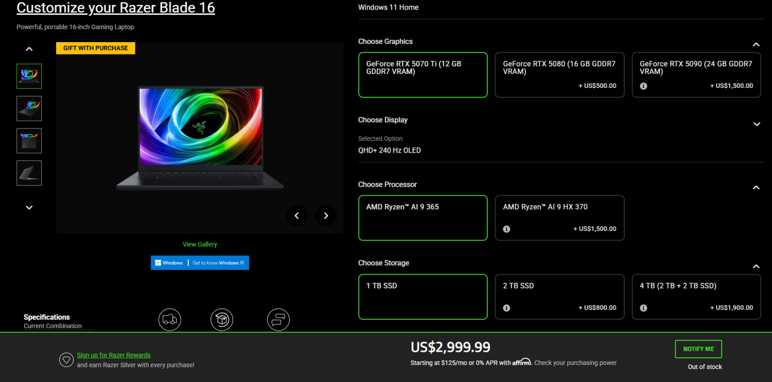 16 Thread Gpu Razer's new Blade 16 and Blade 18 gaming laptops: RTX 5070 Ti Laptop ...