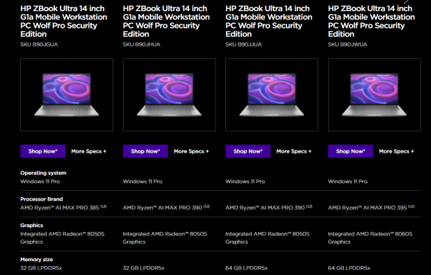 HP's new ZBook Ultra 14 laptop with AMD Strix Halo APU, 128GB RAM, 4TB Gen4 SSD costs $8250 24
