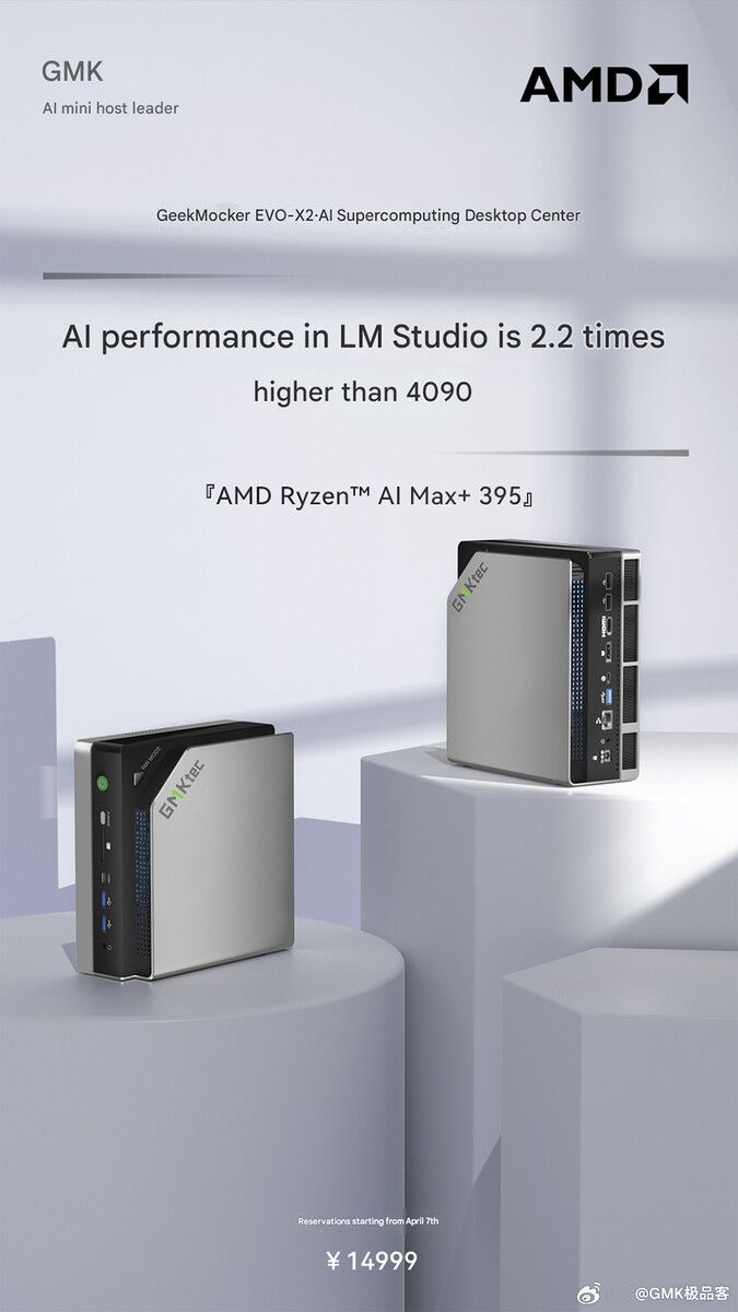 GMKtec Mini-PC with Ryzen AI MAX+ 395 'Strix Halo' to retail GMKtec Mini-PC with Ryzen AI MAX+ 395 'Strix Halo' to retail