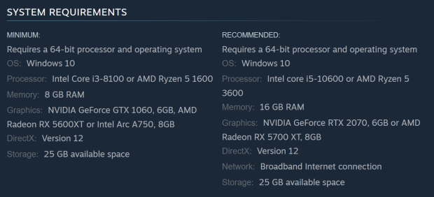 RuneScape: Dragonwilds system requirements