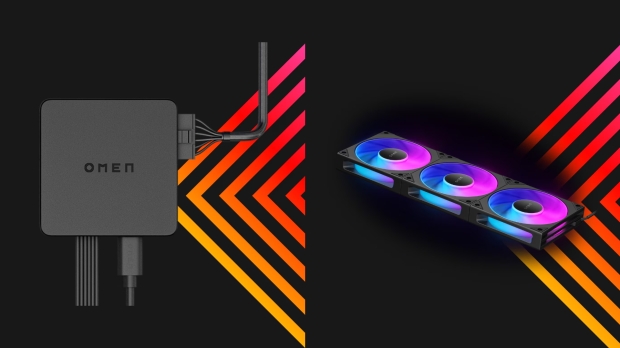 The new OMEN Modular 120 mm fans and OMEN Modular Hub, image credit: HP.