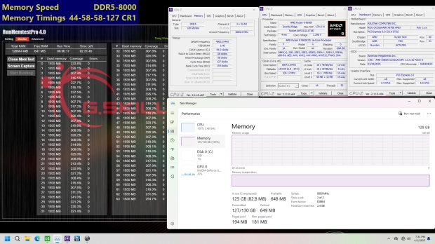 DDR5-8000 speeds with CL44-58-58 timing using a 128GB memory kit with two 64GB G.SKILL modules, image credit: G.SKILL.