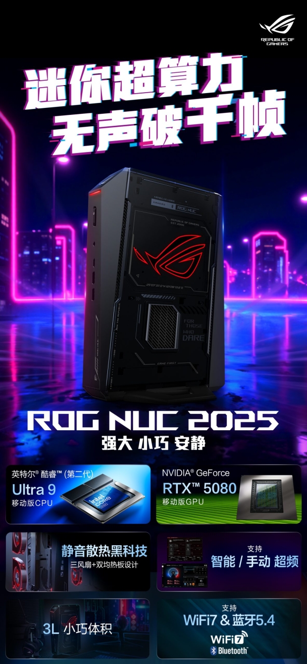 ASUS ROG NUC 2025 with GeForce RTX 5080 Laptop GPU, Core Ultra 9 275HX launches soon for $3300 04