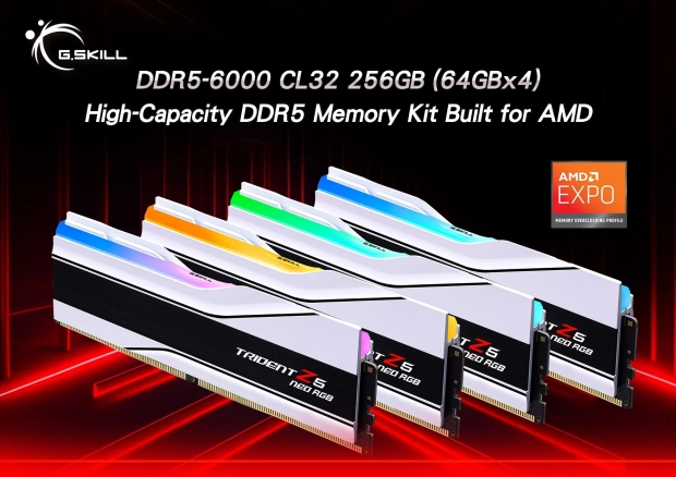 G.SKILL unveils the world's first ultra-capacity 256GB kit DDR5-6000 CL32 memory