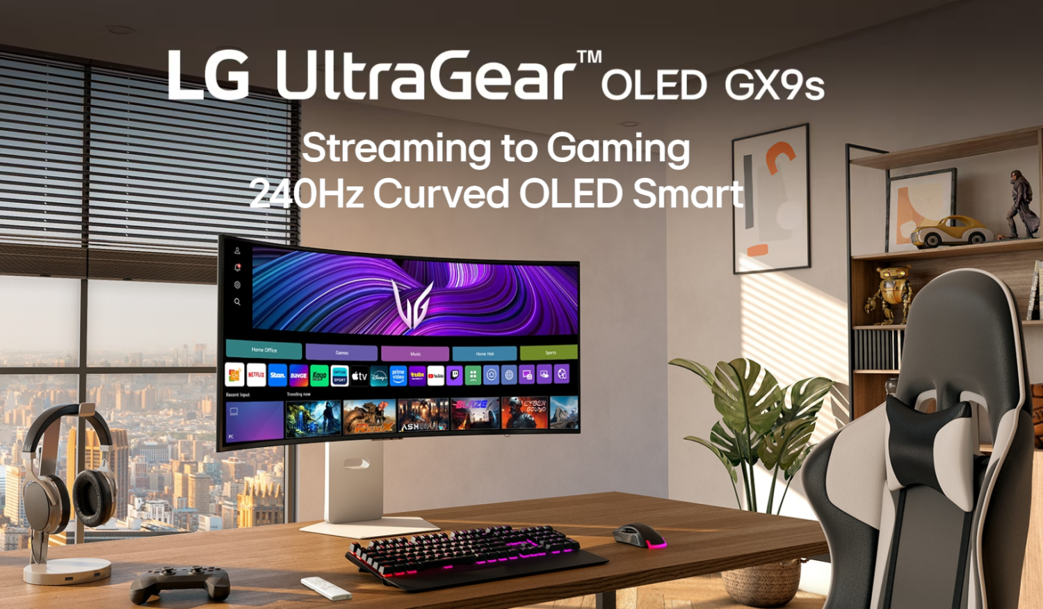 LG UltraGear GX9s 44.5インチ OLEDモニター LG's new OLED gaming monitors want to be your smart TV