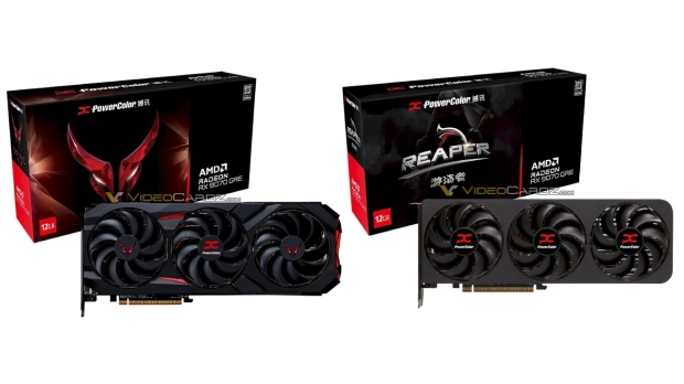 Images of PowerColor's upcoming Radeon RX 9070 GRE line-up, image credit: Videocardz.