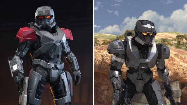 <em>EOD Armor</em> (Left: <em>Halo Infinite</em>, Right: <em>Halo 3</em>)