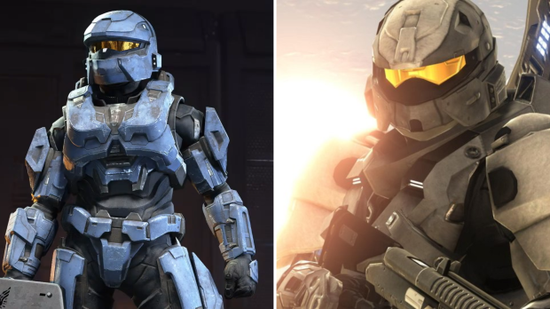 <em>Rogue Armor</em> (Left: <em>Halo Infinite</em>, Right: <em>Halo 3</em>)