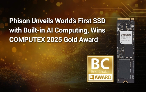 Phison's world-first 6nm AI computing SSD solution wins Best Choice Golden Award at Computex 11