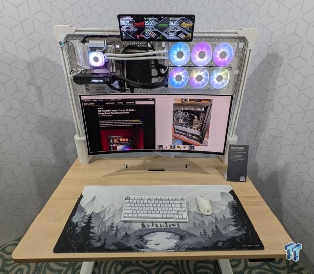 Corsair's Multi Frame Pegboard PC is a showpiece system, supports 3D-printed component mounts