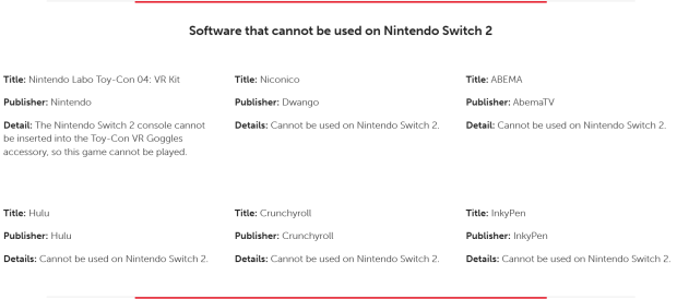 Nintendo confirms Switch 2 has less streaming services than the original Switch 65651156