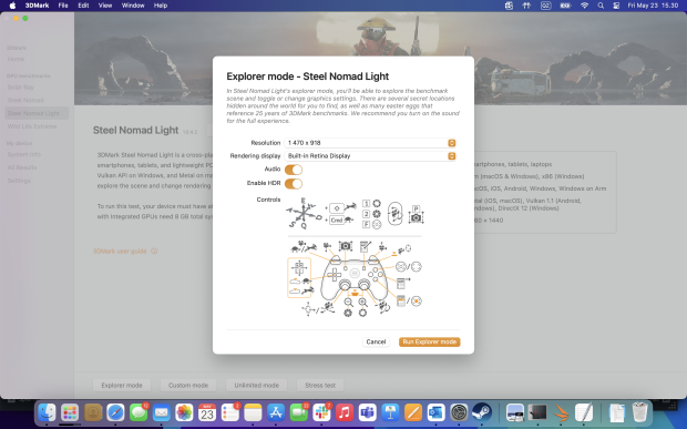 UL announces its 3DMark benchmark suite now runs natively on macOS, using Metal API 55