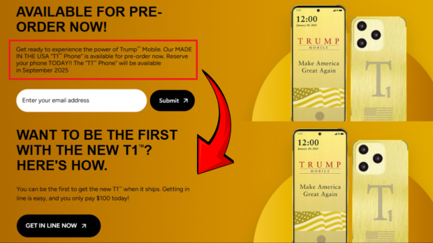 Trump Phone drops 'Made in USA' claim after thousands of preorders 9898