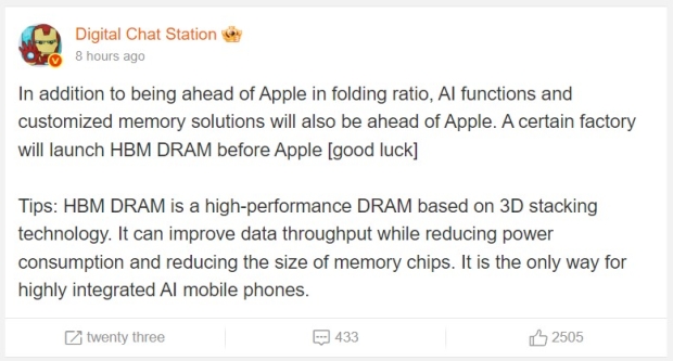 Huawei to use HBM in smartphones with 3D stacking tech: will boost efficiency, AI performance 09