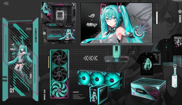 ASUS reveals new ROG Astral RTX 5080 'Hatsune Miku' GPU with its own matching hardware series