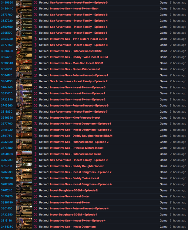 Valve silently removes incest and slave adult games from Steam 615165