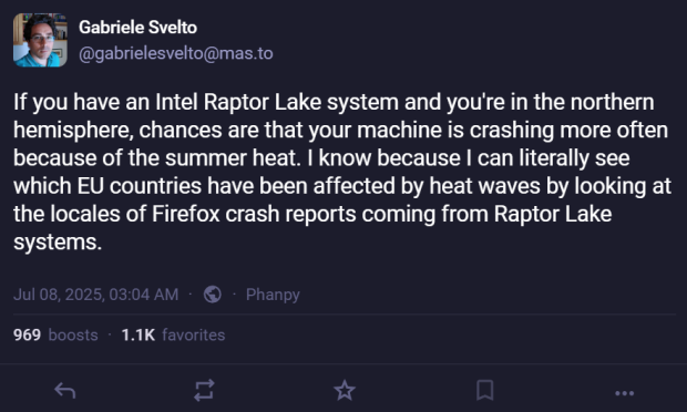 These Intel CPUs are crashing across Europe due to the weather 65161565