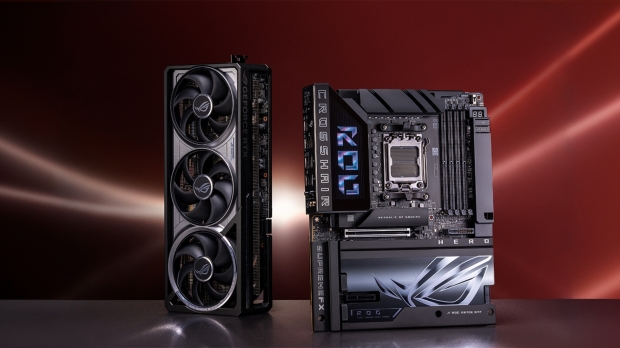 ASUS's new ROG Crosshair X870E Hero BTF motherboard with a BTF-ready ROG Astral GPU, image credit: ASUS.