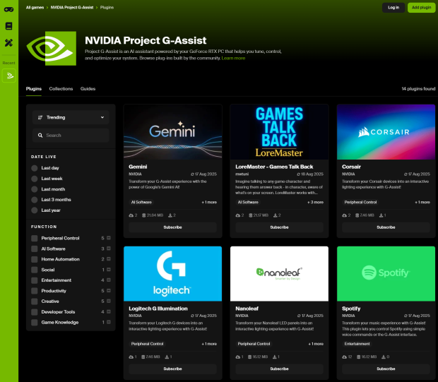 NVIDIA's G-Assist can now download and install its own plugins, all you need to do is ask 6565165