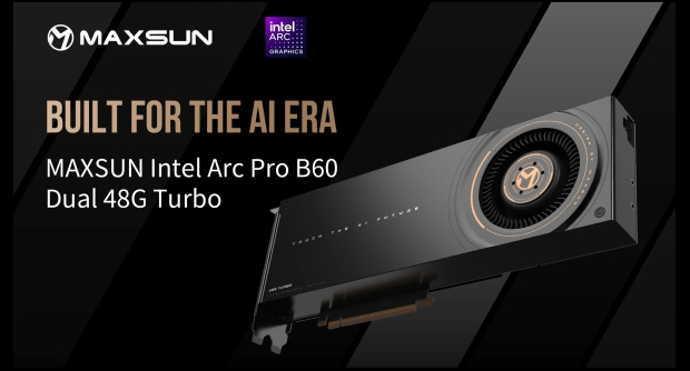 MaxSun's new Intel Arc Pro B60 Dual 48GB Turbo dual-GPU card has been listed in US for $3000