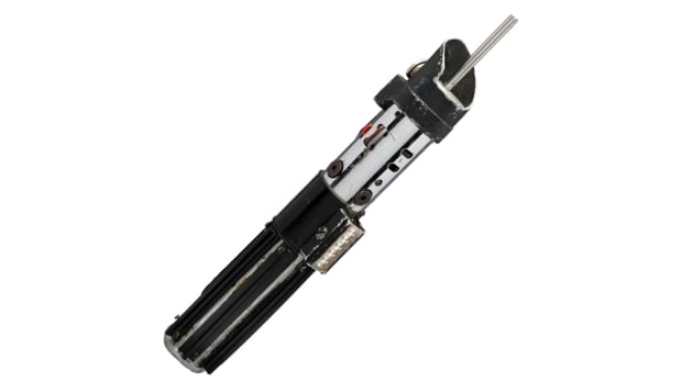Darth Vader's Screen-Matched Hero Dueling Lightsaber, image credit: Propstore Auction