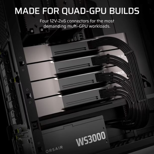 Corsair reveals WS3000: a monster 3000W PSU capable of handing multiple high-end GPUs for $599 39