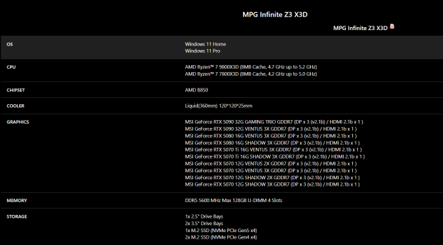 MSI launches MPG Infinite Z3 X3D 'The Best X3D' Desktop Gaming PC with fastest CPUs and GPUs 50