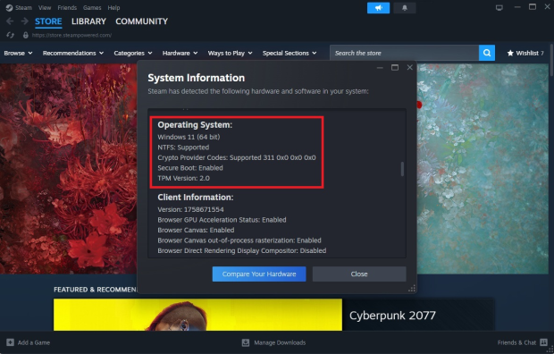 Steam's new beta update adds helpful feature for Secure Boot and TPM 2.0 33