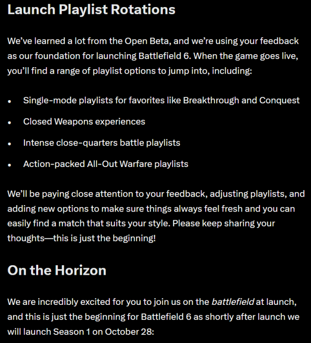 Battlefield 6 confirmed day one patch by EA, big changes outlined in patch notes 651561