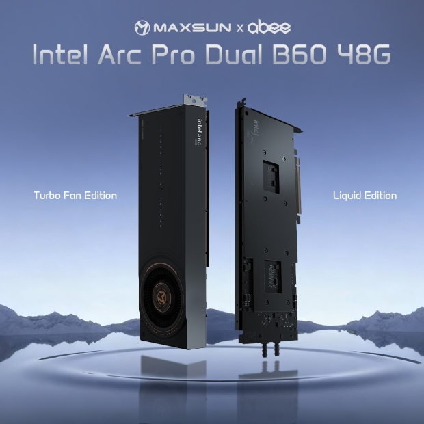 MaxSun unveils single-slot, liquid-cooled Intel Arc B60 48GB, allows for 7 x GPU configurations