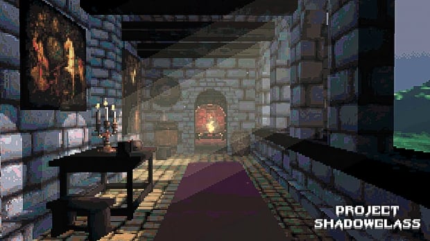 Project Shadowglass uses new technology to create pixel-art worlds that you can explore in 3D, image credit: Starhelm Studios.