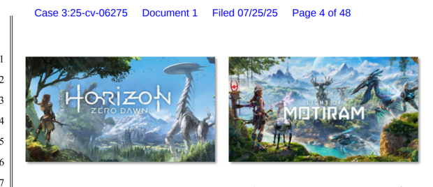 Sony fires back at Tencent over its knock-off Horizon game 'Light of Motiram' 615615