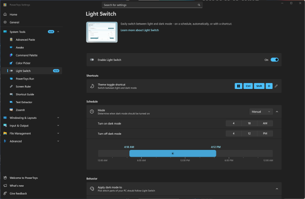 Windows 11 can now automatically switch between light and dark modes 561561