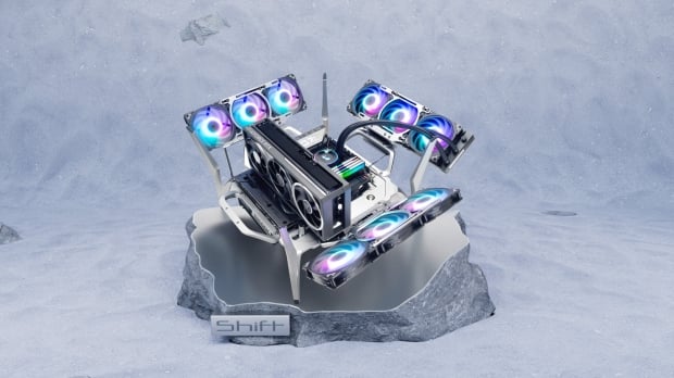 InWin's new SHIFT open-frame chassis looks like a UFO or drone 3