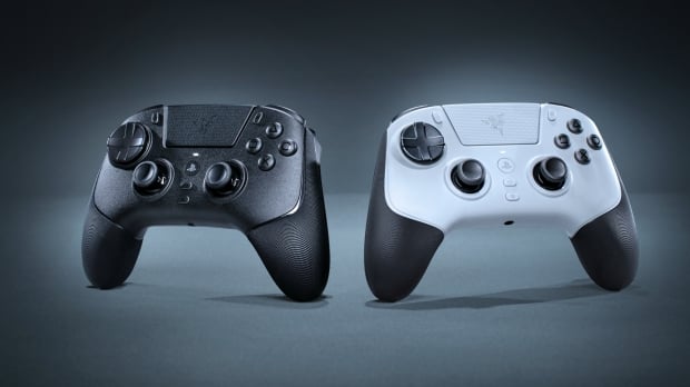 The new Razer Raiju V3 Pro wireless controller for PS5 and PC is available in black or white, image credit: Razer.
