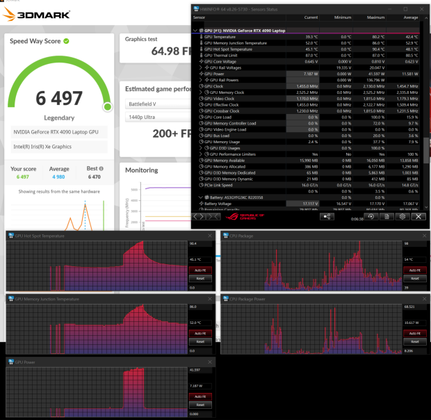 RTX 4090 laptop shunt modded: 19% more performance, near RTX 5090 laptop perf for half the cost 91