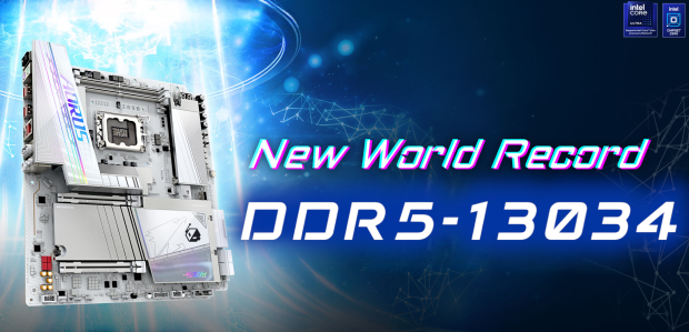 GIGABYTE sets record DDR5 speed OC world record on Z890 AORUS Tachyon ICE mobo with 13,034 MT/s