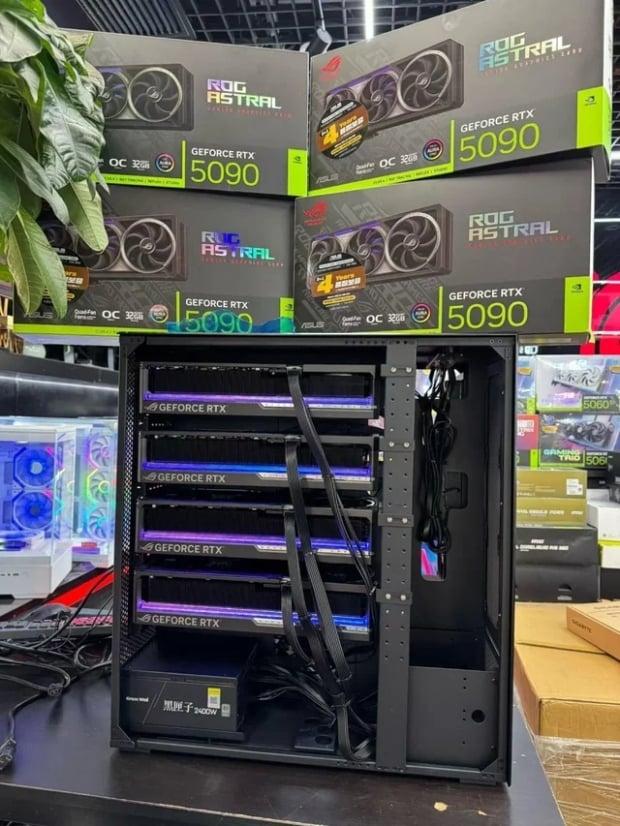 Check out this Battlestation with 4 x ASUS ROG Astral RTX 5090 cards, GPUs alone cost $13,000 62