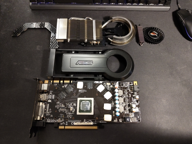 ASUS ROG Matrix 9800GT before (left) and after (right)